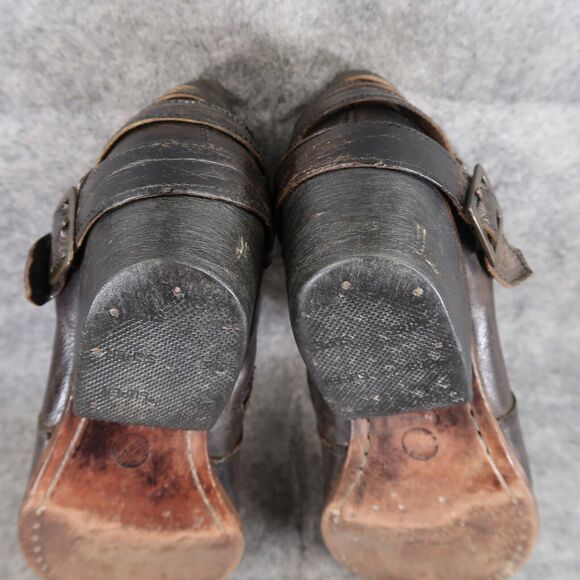 Hudson Shoes Womens 39 Boots Leather Biker Moto Ankle Bootie Buckle Straps Zip - Picture 11 of 14